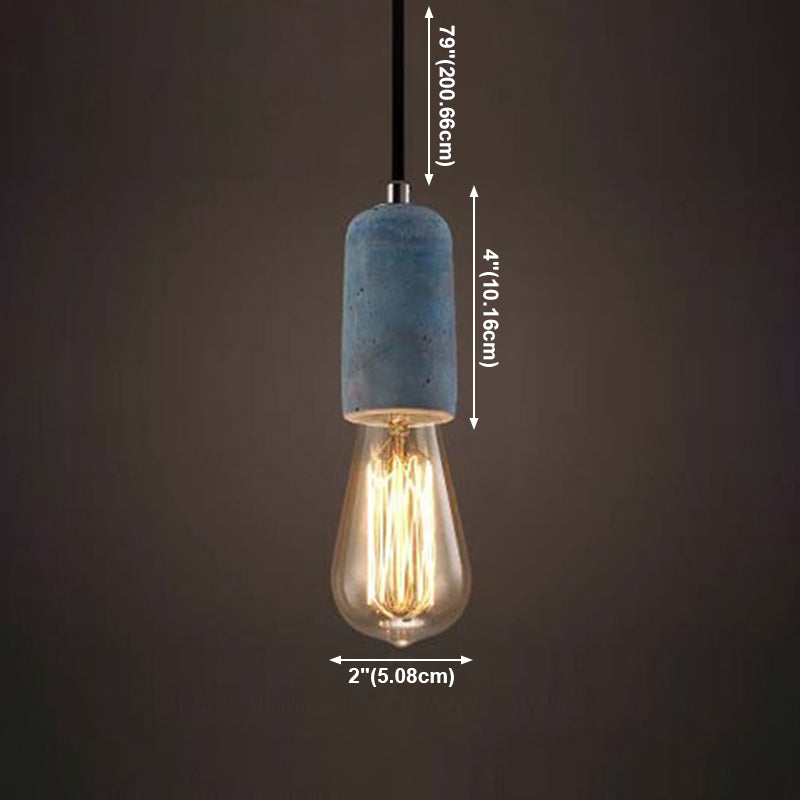 Small Ciment Pendant Light Ayémorrat nordique 1 Éclairage de suspension de tête pour salle à manger