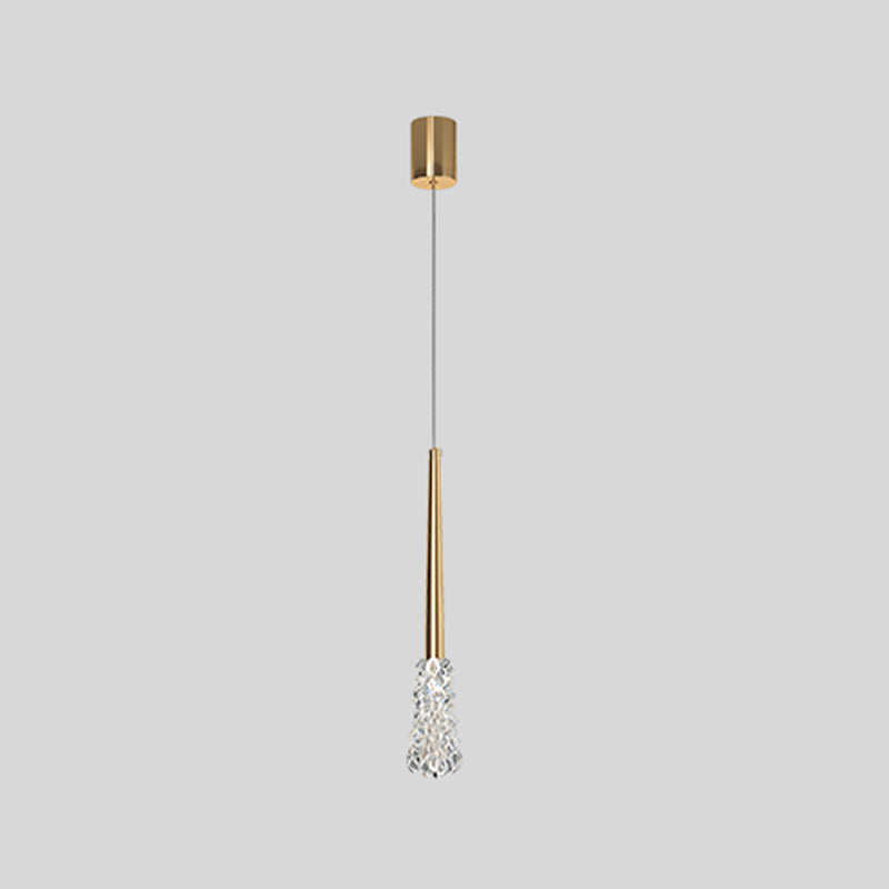 Luminaire pendentif ménage suspendu moderne avec nuance de cristal pour salle de dessin