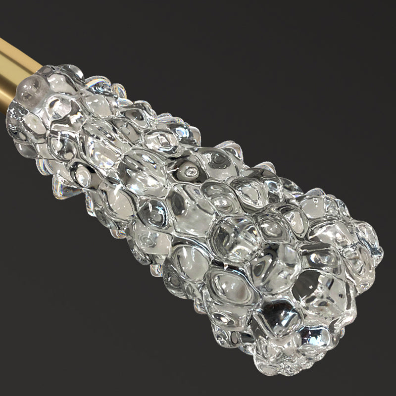 Luminaire pendentif ménage suspendu moderne avec nuance de cristal pour salle de dessin