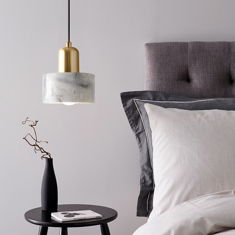 Marbre minimaliste pendentif léger d'éclairage suspendu pour la chambre à coucher pour la chambre