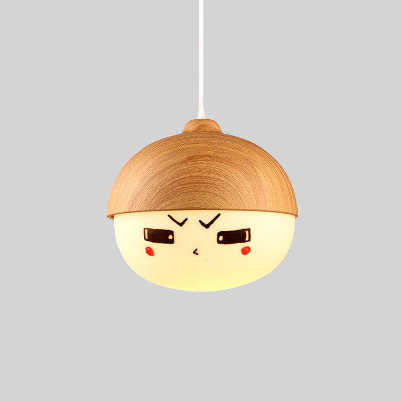 LAMPE DE TRAPLE DE FINE DE BOIS NORDIQUE 1-LIGHT BLANC SUSPENSION SUSPENSION POUR CAFE