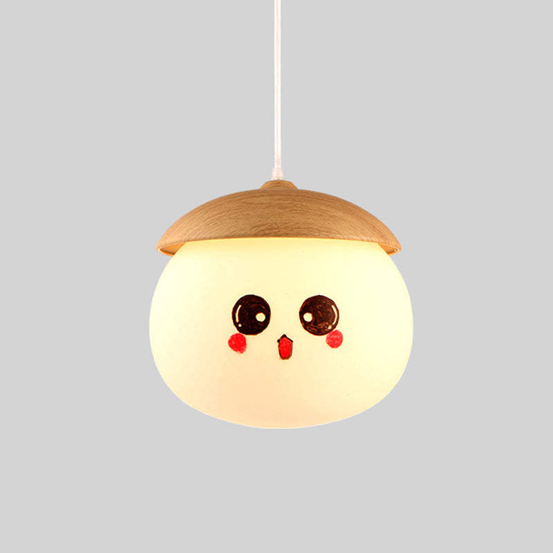 LAMPE DE TRAPLE DE FINE DE BOIS NORDIQUE 1-LIGHT BLANC SUSPENSION SUSPENSION POUR CAFE