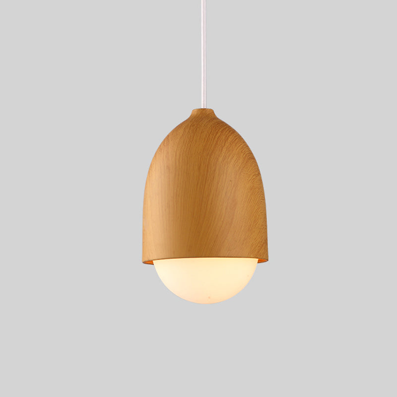 LAMPE DE TRAPLE DE FINE DE BOIS NORDIQUE 1-LIGHT BLANC SUSPENSION SUSPENSION POUR CAFE