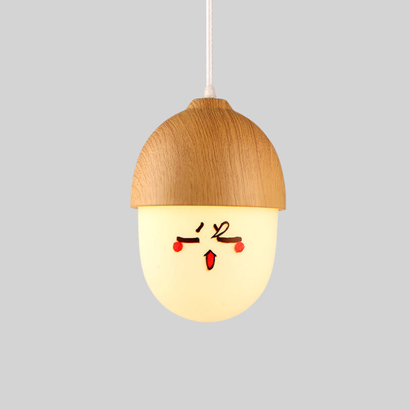 LAMPE DE TRAPLE DE FINE DE BOIS NORDIQUE 1-LIGHT BLANC SUSPENSION SUSPENSION POUR CAFE