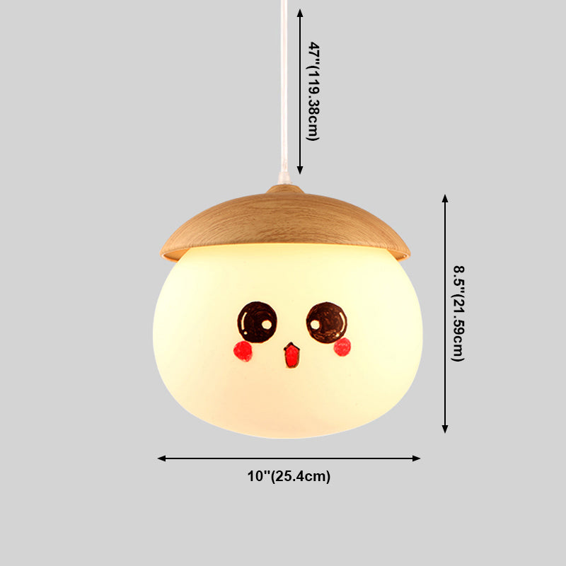 LAMPE DE TRAPLE DE FINE DE BOIS NORDIQUE 1-LIGHT BLANC SUSPENSION SUSPENSION POUR CAFE