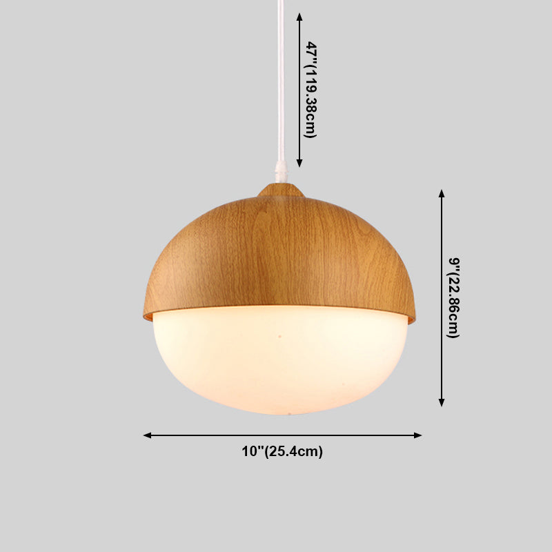 LAMPE DE TRAPLE DE FINE DE BOIS NORDIQUE 1-LIGHT BLANC SUSPENSION SUSPENSION POUR CAFE