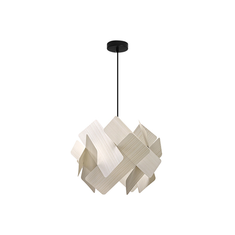 Forme de géométrie Lampe suspendue en faux bois 1