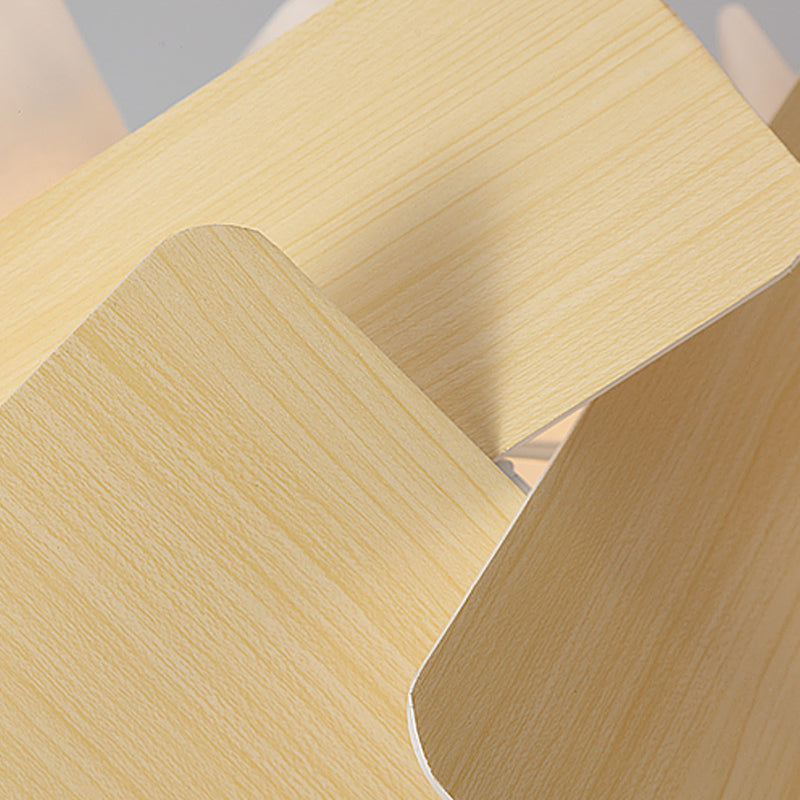 Forme de géométrie Lampe suspendue en faux bois 1