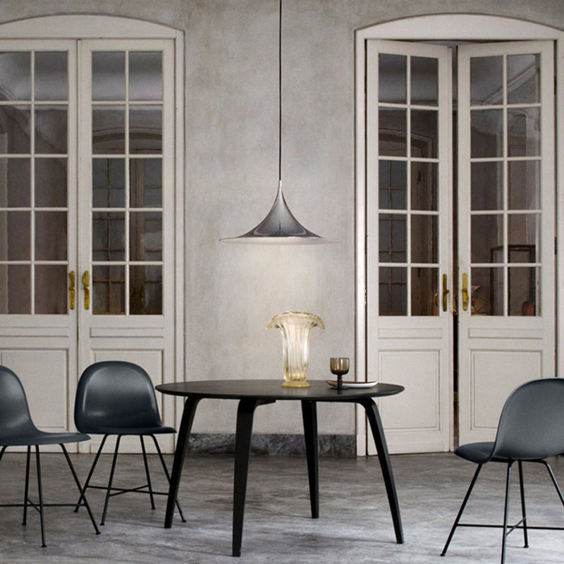 Postmodern Fared Pendant Lightture Metal 1-Light Dining Room Suspension Light