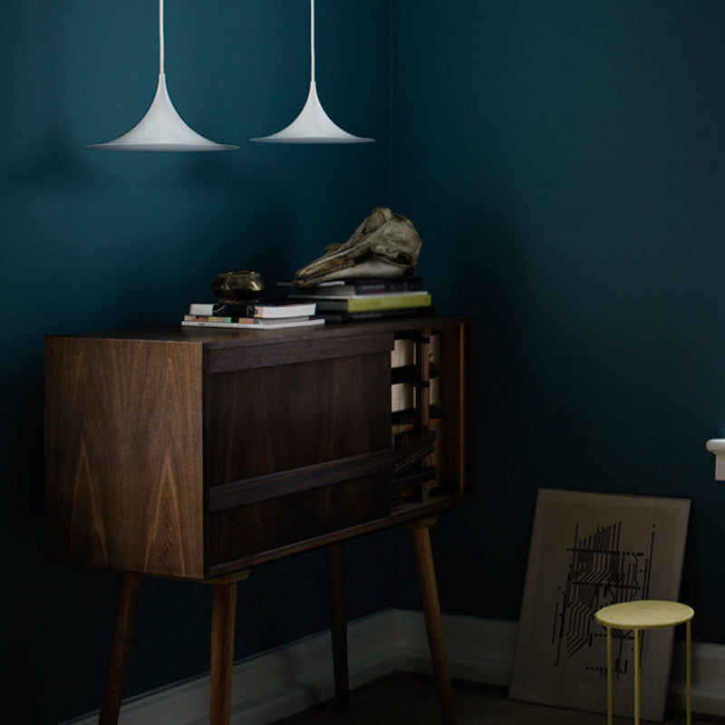 Postmodern Fared Pendant Lightture Metal 1-Light Dining Room Suspension Light