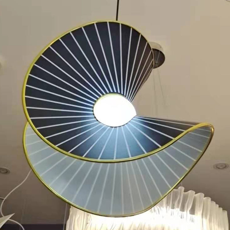 Tissu de la lampe à chute de forme de forme de forme irrégulière artistique Salle à manger à la lumière