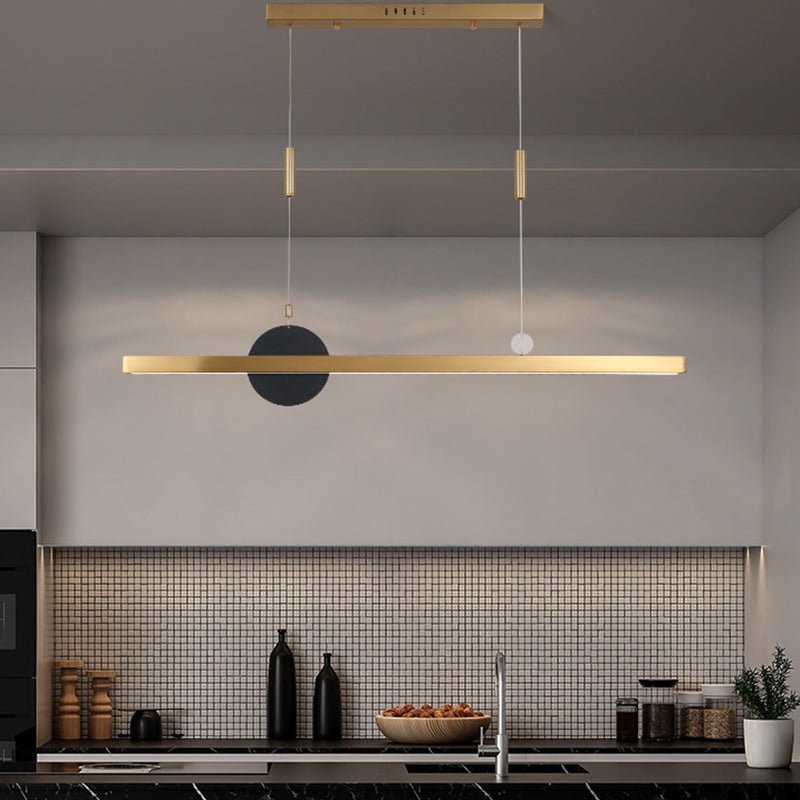 Candelier de la isla de geometría moderna de la oficina de 1 linda accesorios de iluminación LED LED de iluminación