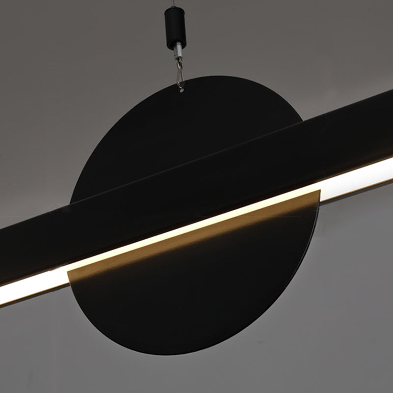 Candelier de la isla de geometría moderna de la oficina de 1 linda accesorios de iluminación LED LED de iluminación