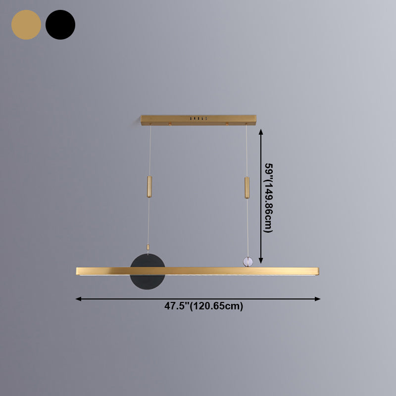 Candelier de la isla de geometría moderna de la oficina de 1 linda accesorios de iluminación LED LED de iluminación