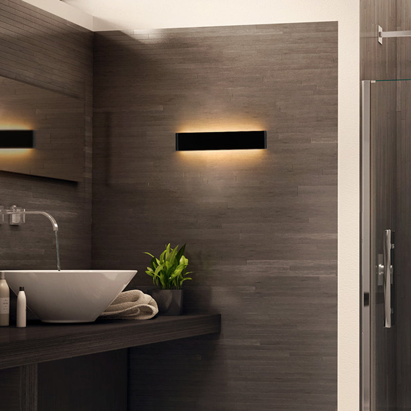 Luz de pared LED recta de la pared moderna de 2 luces con aluminio para dormitorio