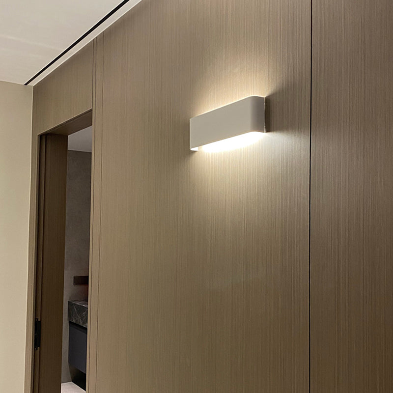Luz de pared LED recta de la pared moderna de 2 luces con aluminio para dormitorio