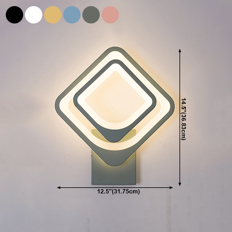 Moderner LED -Wandleuchten geometrische Form farbenfrohe Wandleuchte für Schlafzimmer