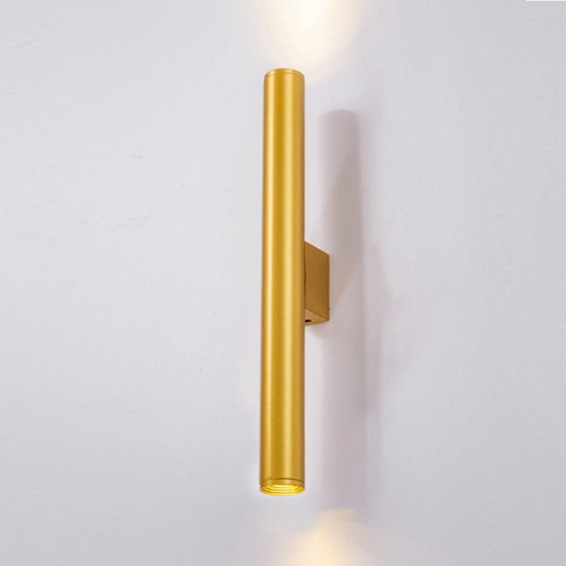 Moderne Aluminium Wandleuze Zylinderform 2 Lichter Wandleuchte für Schlafzimmer