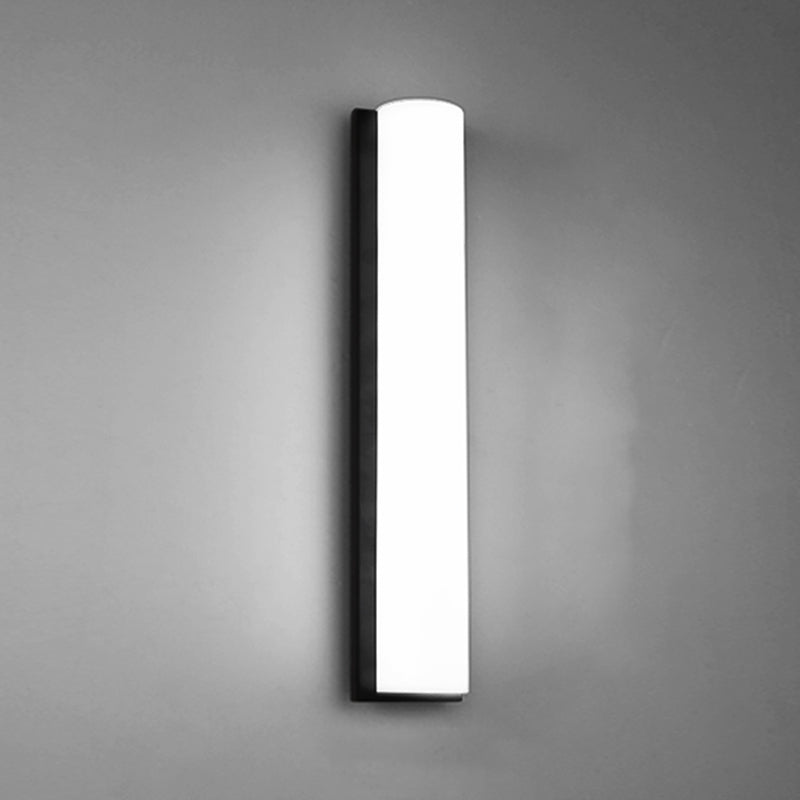 Cylindre d'applications murales en métal moderne 1 lumière murale légère avec verre pour chambre à coucher