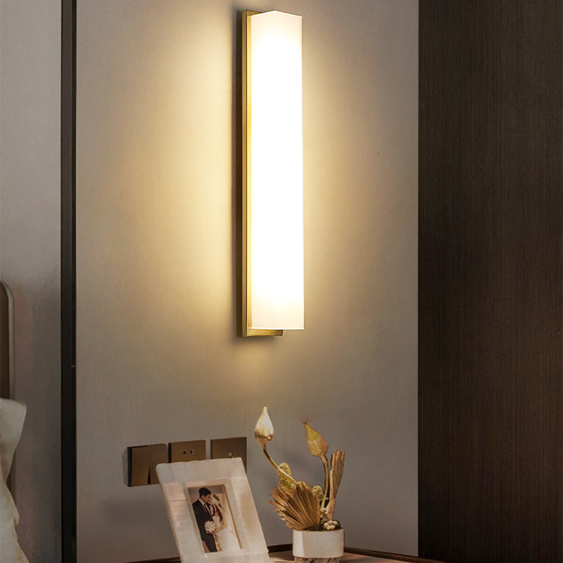 Cylindre d'applications murales en métal moderne 1 lumière murale légère avec verre pour chambre à coucher