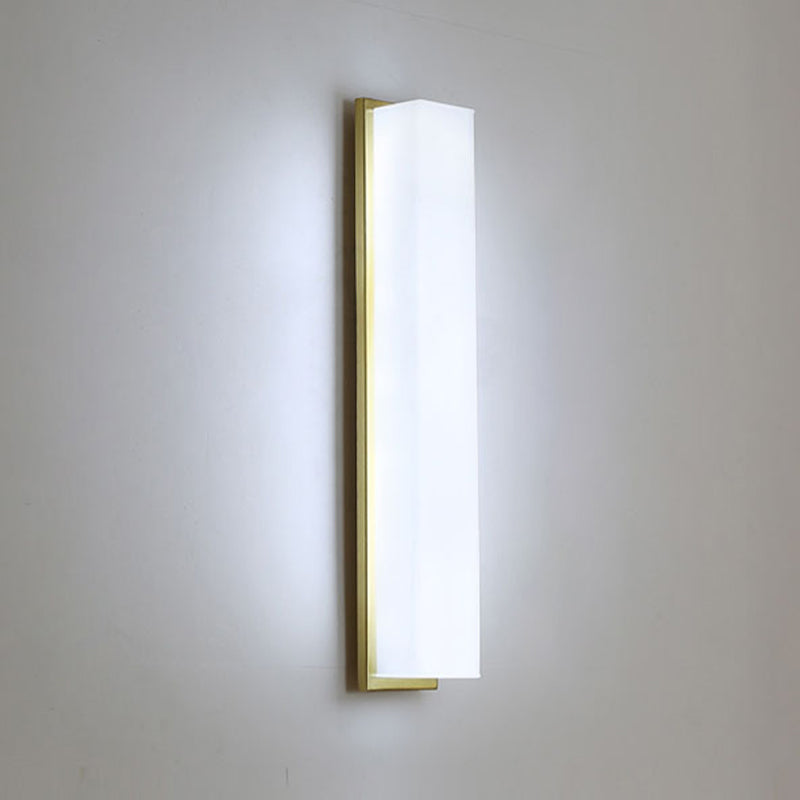 Cylindre d'applications murales en métal moderne 1 lumière murale légère avec verre pour chambre à coucher