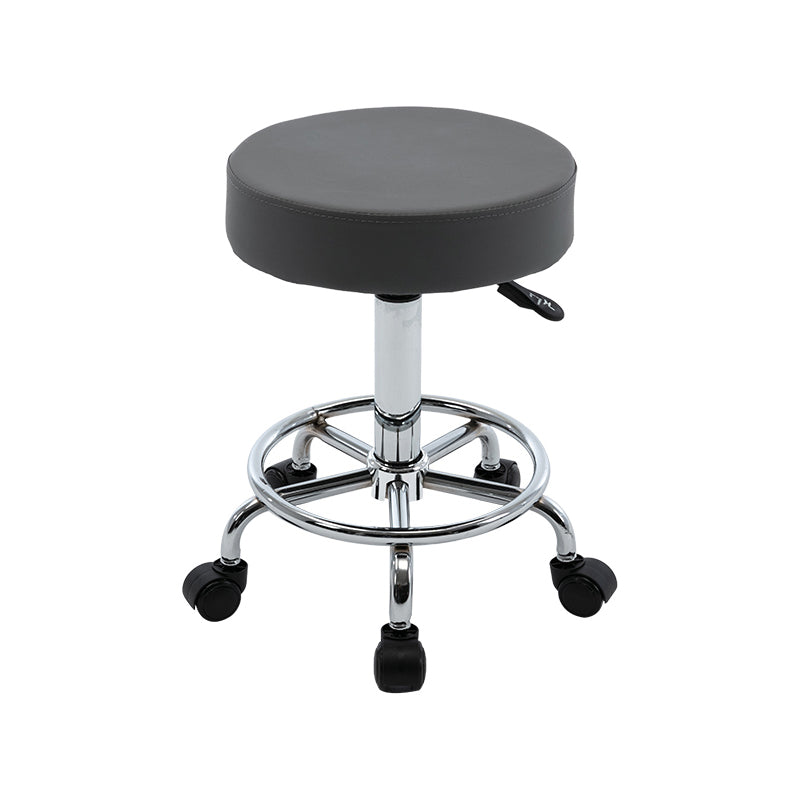 Sgabello da bar in pelle senza braccia moderna regolabile con base in metallo