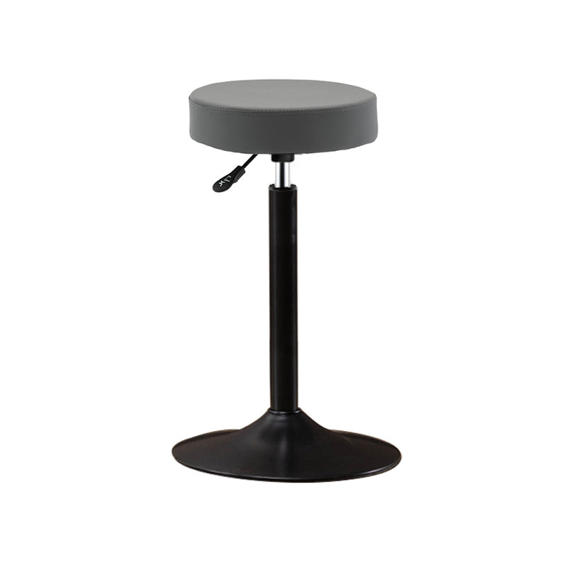 Sgabello da bar in pelle senza braccia moderna regolabile con base in metallo