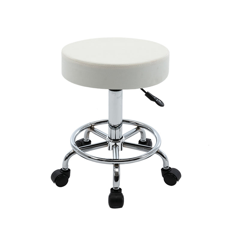 Sgabello da bar in pelle senza braccia moderna regolabile con base in metallo