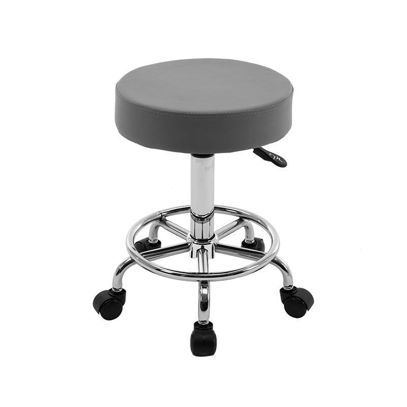 Sgabello da bar in pelle senza braccia moderna regolabile con base in metallo
