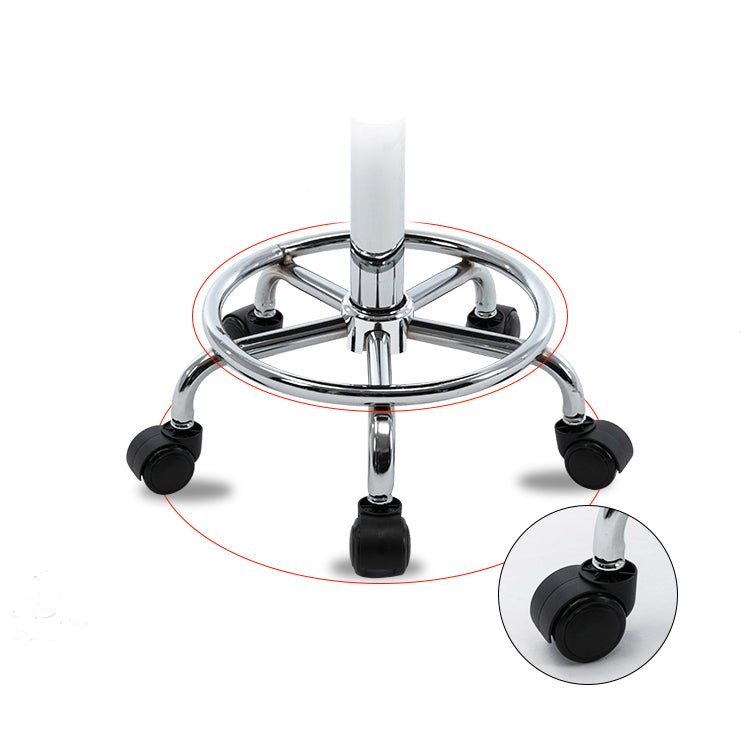 Sgabello da bar in pelle senza braccia moderna regolabile con base in metallo