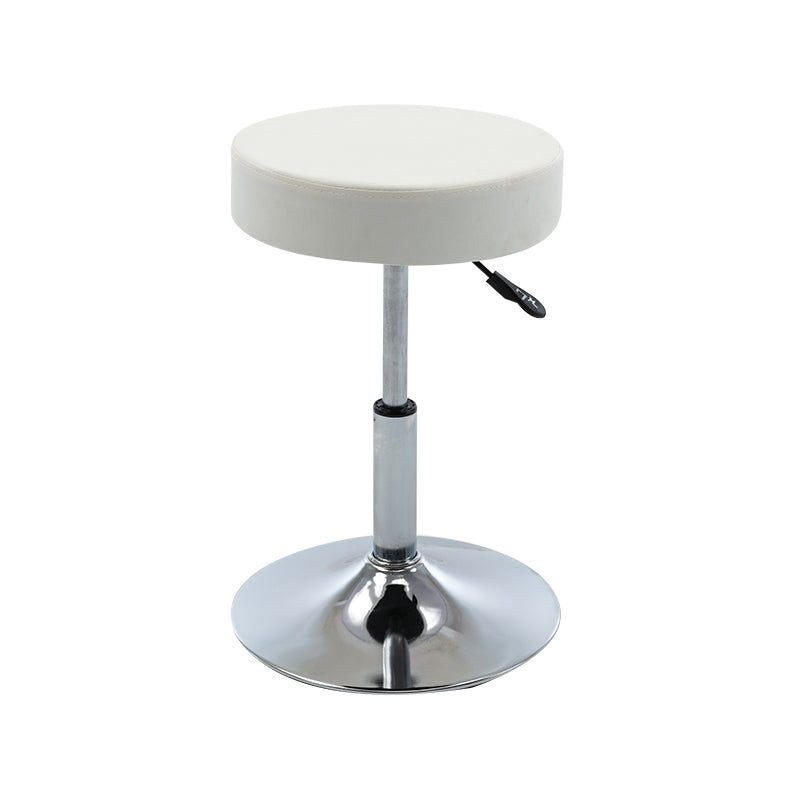 Sgabello da bar in pelle senza braccia moderna regolabile con base in metallo