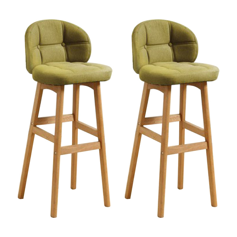 Taburete moderno sin brazos para mostrador, taburete de bar de madera para cajero con cojín y pedal