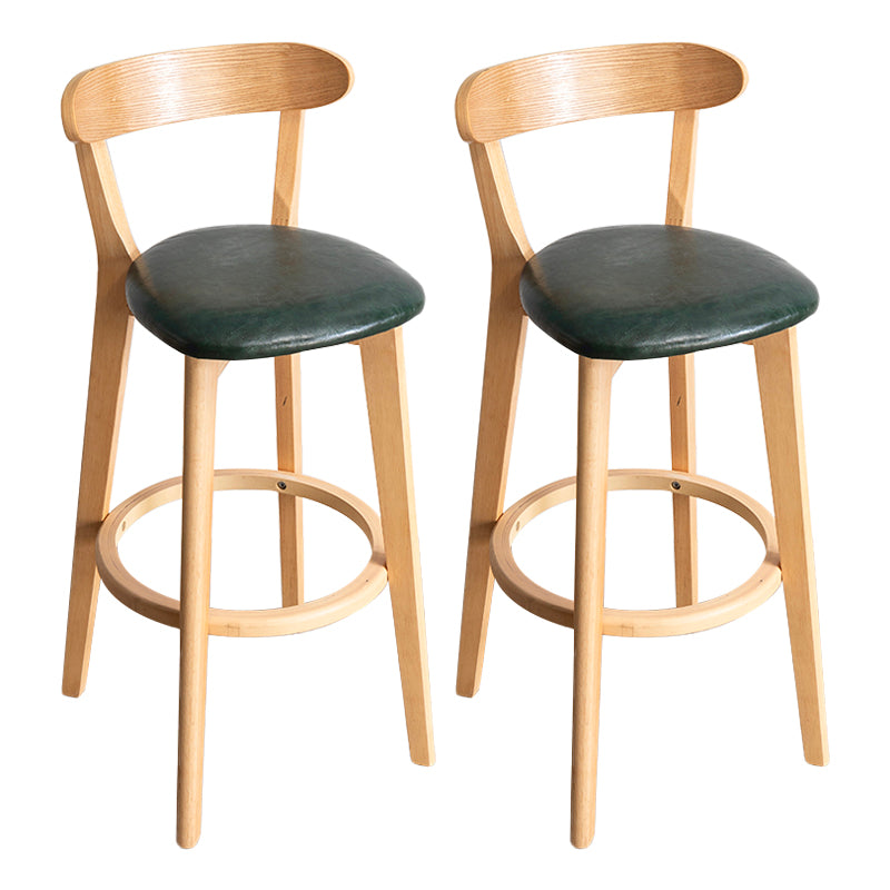 Moderner Tresenhocker ohne Armlehnen, Holz-Haushalts-Barhocker mit Kissen und Pedal