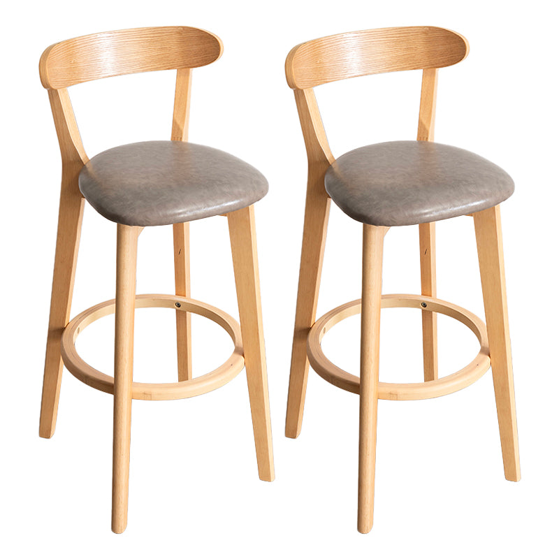 Moderner Tresenhocker ohne Armlehnen, Holz-Haushalts-Barhocker mit Kissen und Pedal
