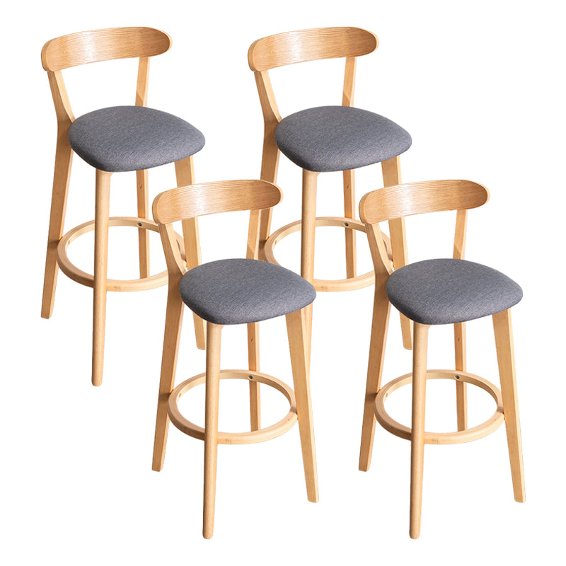 Moderner Tresenhocker ohne Armlehnen, Holz-Haushalts-Barhocker mit Kissen und Pedal