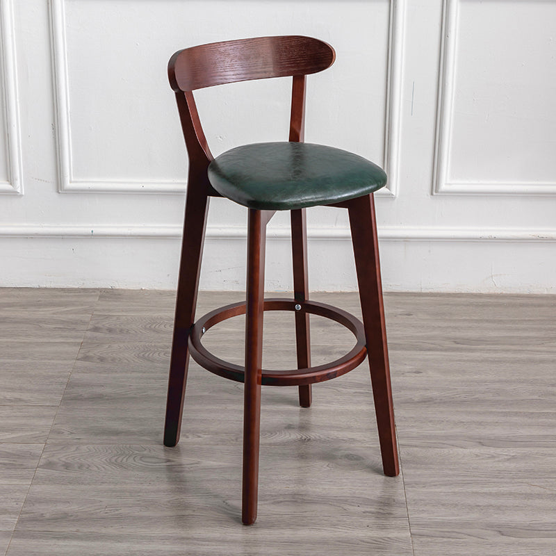 Moderner Tresenhocker ohne Armlehnen, Holz-Haushalts-Barhocker mit Kissen und Pedal