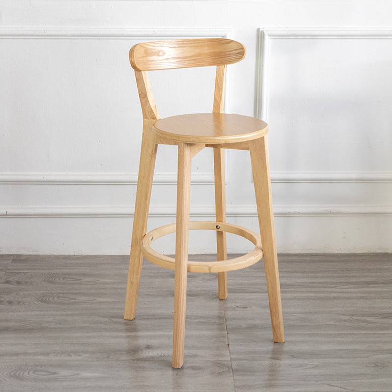 Moderner Tresenhocker ohne Armlehnen, Holz-Haushalts-Barhocker mit Kissen und Pedal