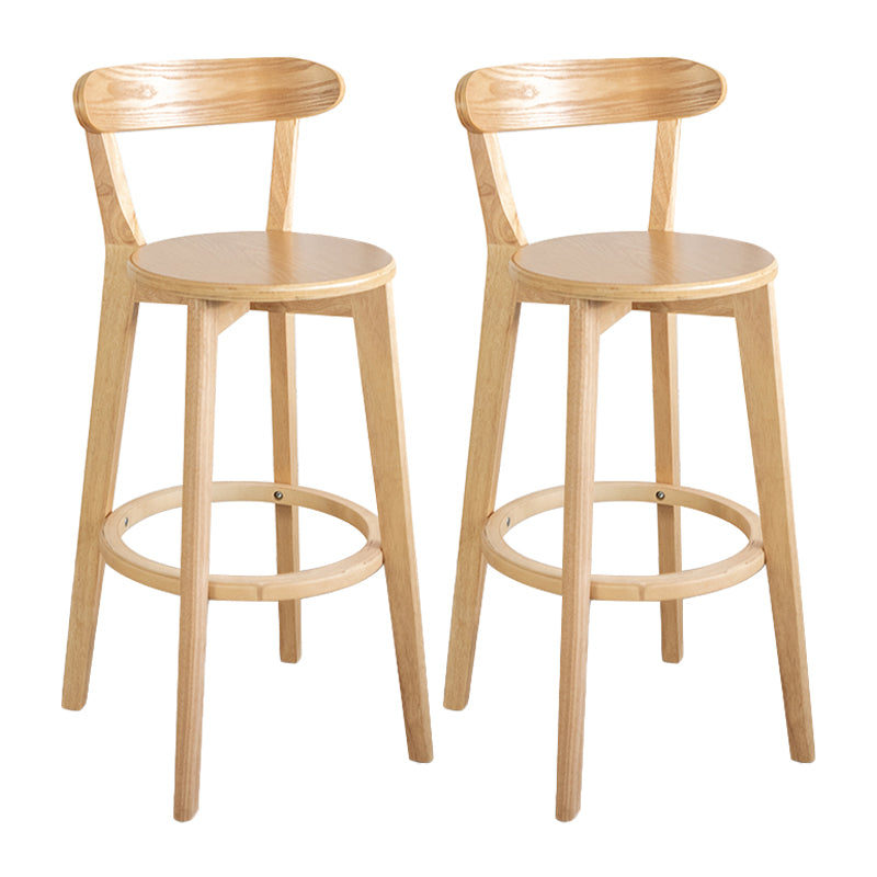 Moderner Tresenhocker ohne Armlehnen, Holz-Haushalts-Barhocker mit Kissen und Pedal