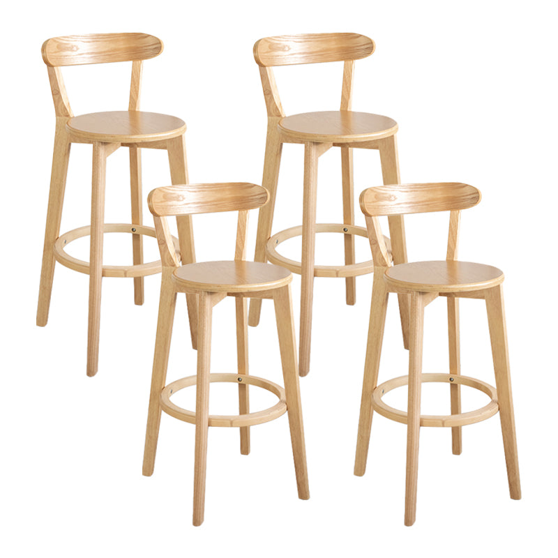 Moderner Tresenhocker ohne Armlehnen, Holz-Haushalts-Barhocker mit Kissen und Pedal