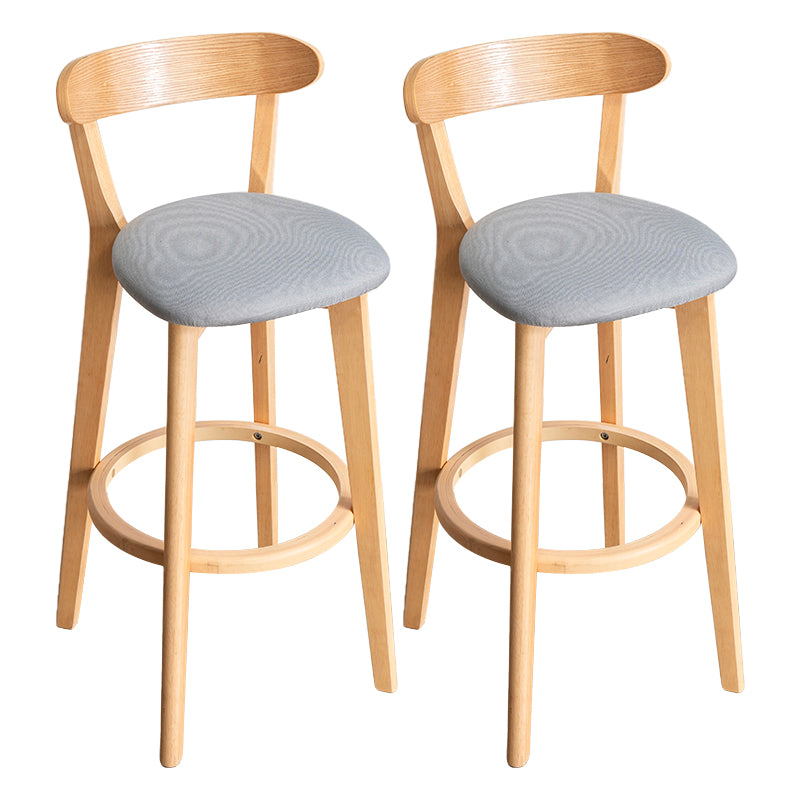 Moderner Tresenhocker ohne Armlehnen, Holz-Haushalts-Barhocker mit Kissen und Pedal