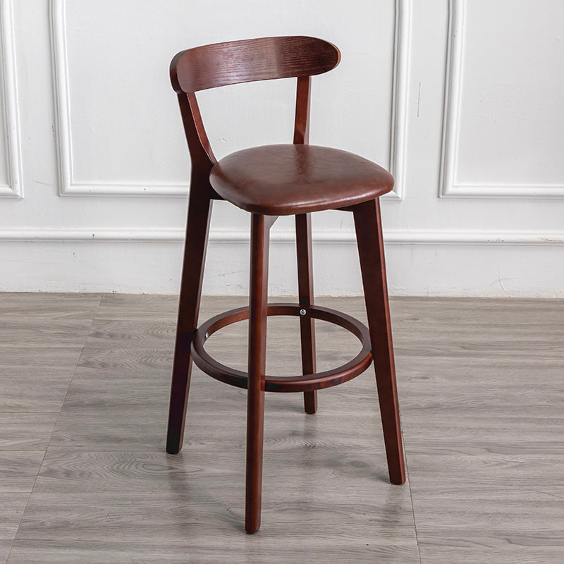 Moderner Tresenhocker ohne Armlehnen, Holz-Haushalts-Barhocker mit Kissen und Pedal