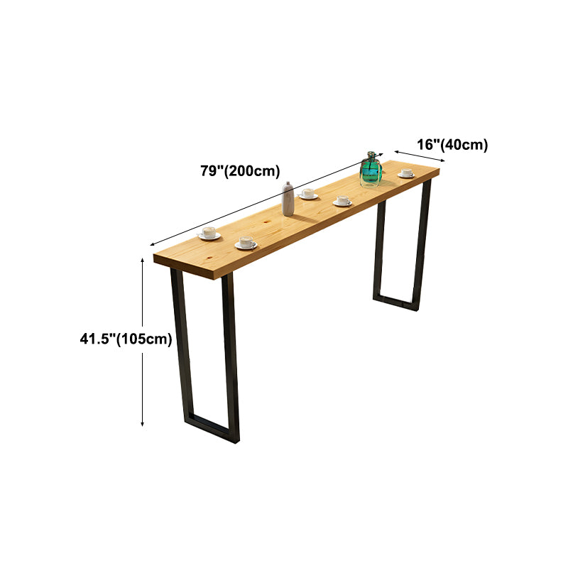 Industrial Style Bar Table 42-inch Height Original Wood Metal Base Bistro Table