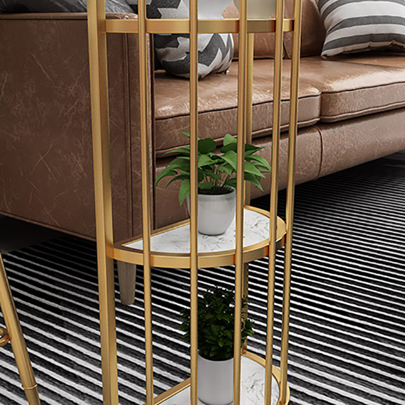 Tavolo da bar per pub in marmo in finto glam tavolo da pranzo a doppio piedistallo in ferro con 6 scaffali