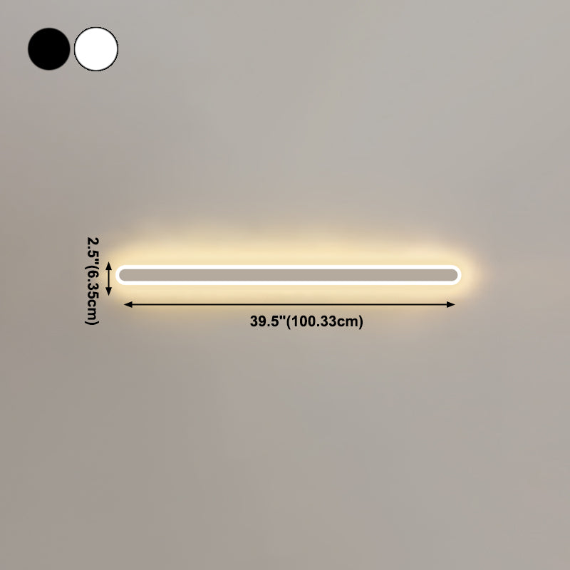 1 Light Metal Wall Light Modern Simple Style Linear Shape Wall Mounted Light Fixture