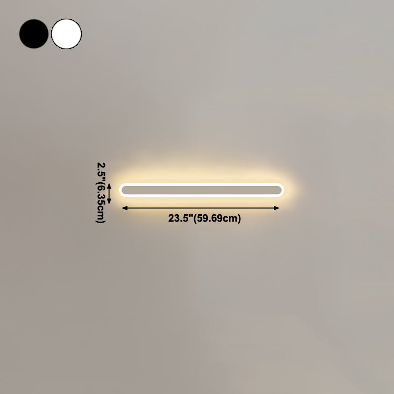 1 Light Metal Wall Light Modern Simple Style Linear Shape Wall Mounted Light Fixture