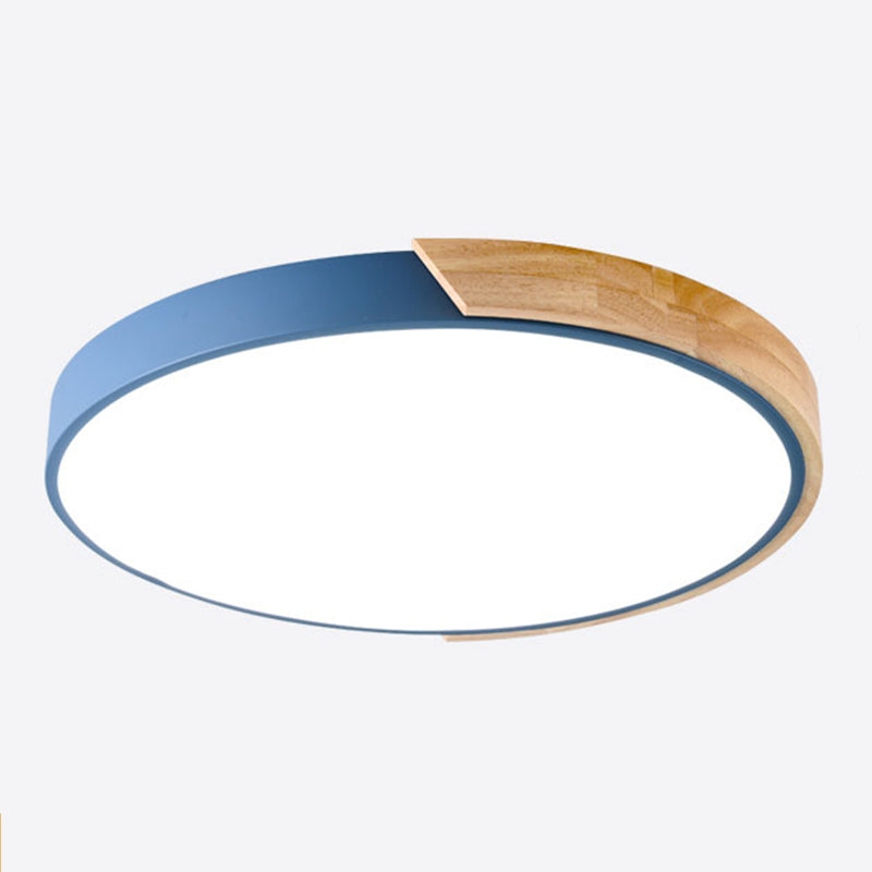 Lampada da soffitto a LED di forma rotonda Macaroon Moderna in ferro a 1 luce da incasso per studio