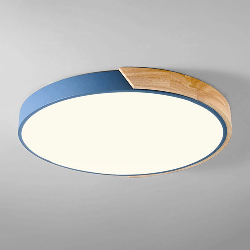 Lampada da soffitto a LED di forma rotonda Macaroon Moderna in ferro a 1 luce da incasso per studio
