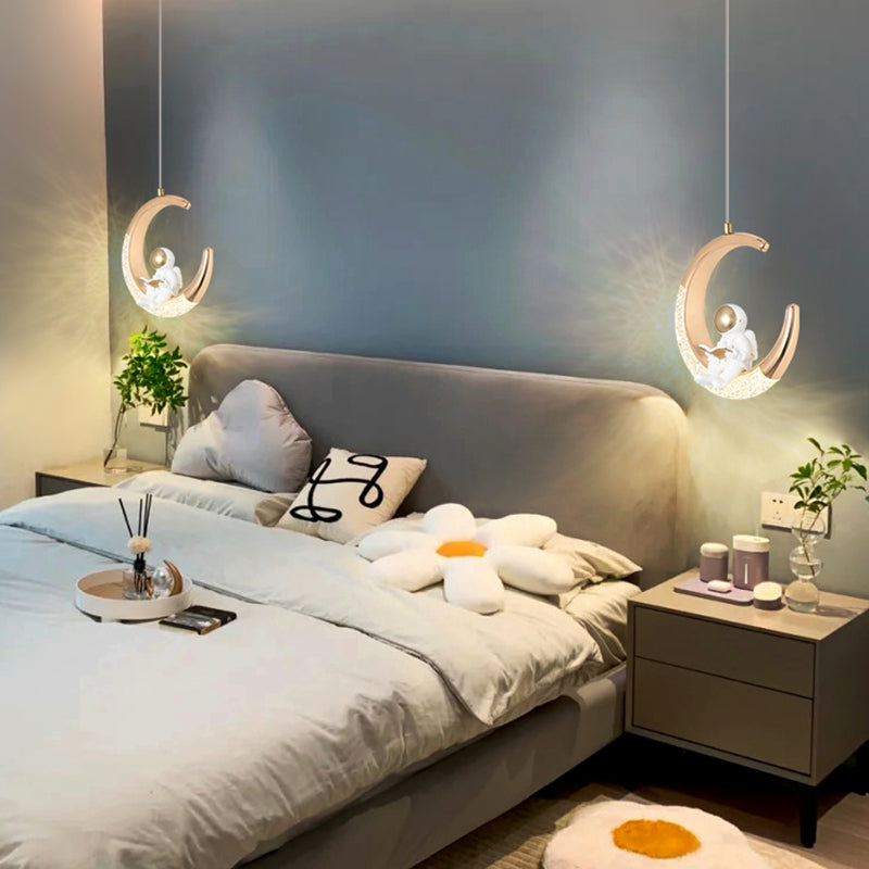 Éclairage moderne à pendentif pendentif en acrylique 1-LIGHT pour la chambre des enfants
