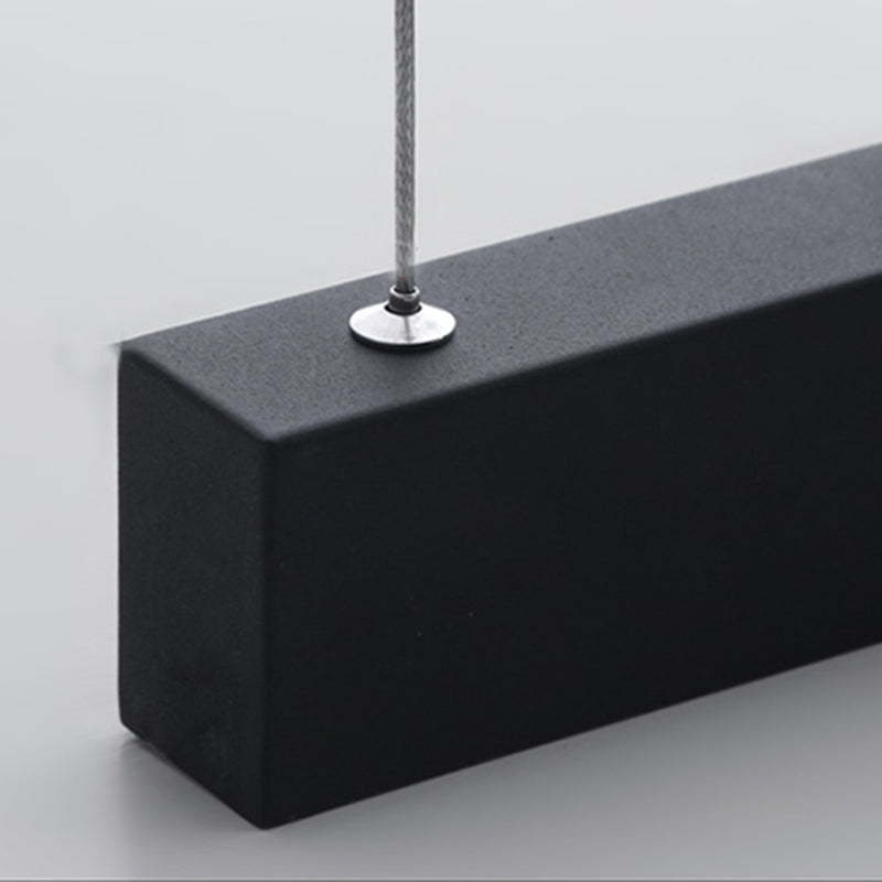 Luz de metal lineal lámpara de luz contemporánea 1 luz colgante de cocina ligera