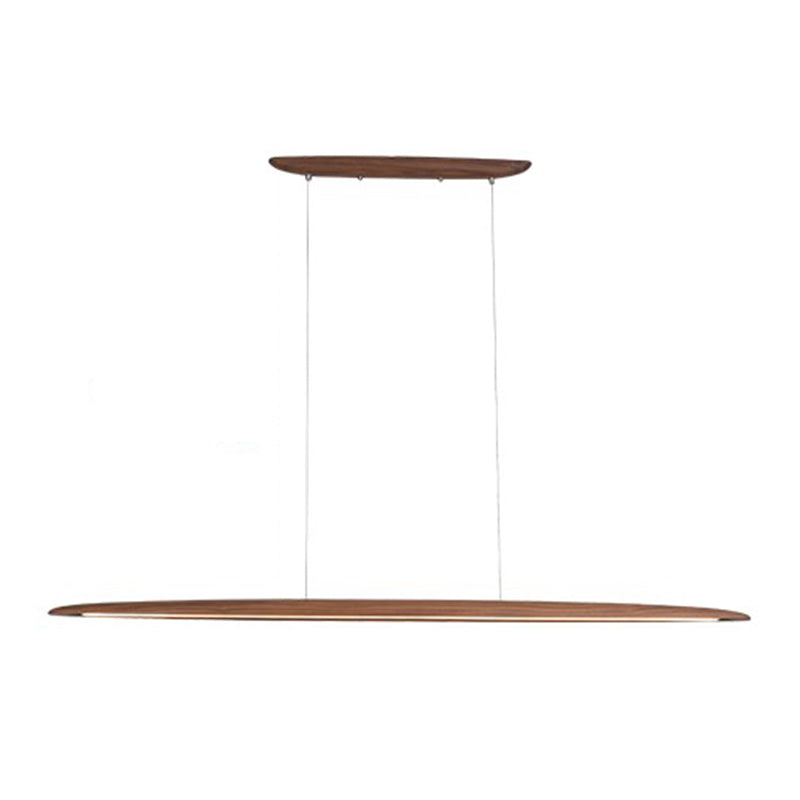 Iluminación moderna de la isla de la cocina Madera lineal 1 Luz de la isla de la luz